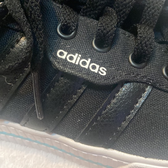 ADIDAS CANVAS Size 5 1/2 Black Sneakers - Picture 3 of 14